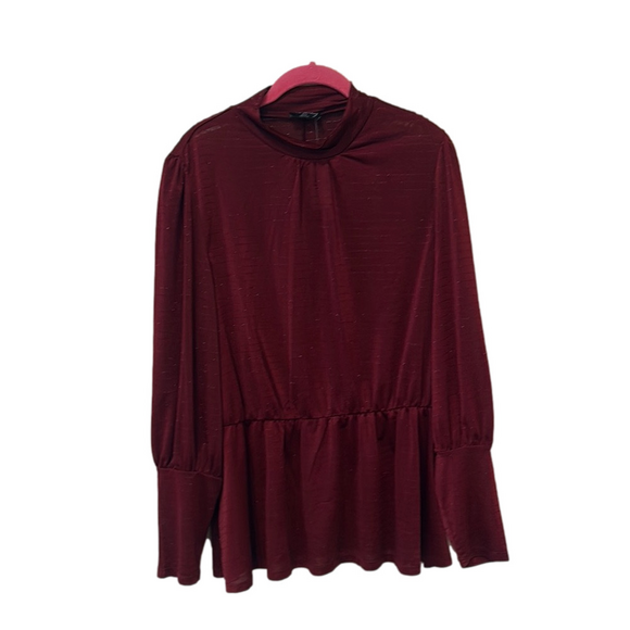 Lane Bryant NWT maroon sparkle top, size 18/20 - Picture 1 of 6
